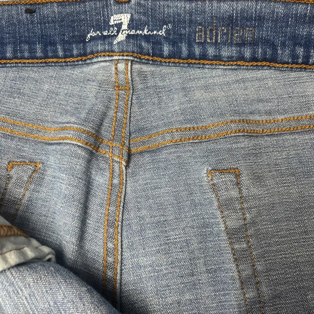 7 For All Mankind Adrien Jeans Mens 36 Blue Slim Taper Medium Wash Button Fly